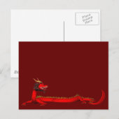 Carte Postale Dragon Rouge (Devant / Derrière)