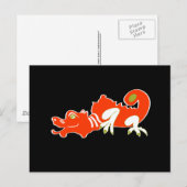 Carte Postale Dragon rouge (Devant / Derrière)