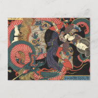 Dragon rouge japonais vintage