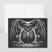 Carte Postale Dragon squelette par BurnsInHell (Devant / Derrière)