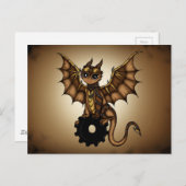 Carte Postale Dragon Steampunk (Devant / Derrière)