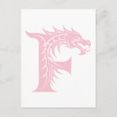 Carte Postale Dragon Styled Letter F, Dragon Alphabet, Monogram (Devant)