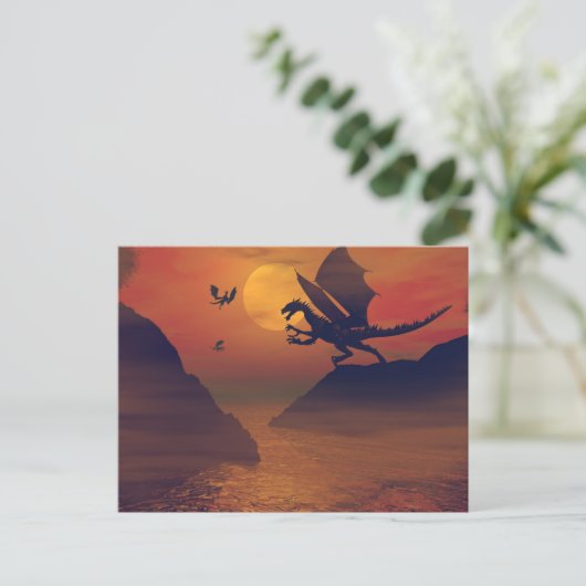 Carte postale Dragon Sunset (Debout devant)