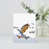 Carte Postale Dragon sur la planche à roulettes (Debout devant)