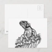 Carte Postale Dragon sur le rocher (Devant / Derrière)