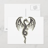 Carte Postale Dragon tribal (Devant / Derrière)