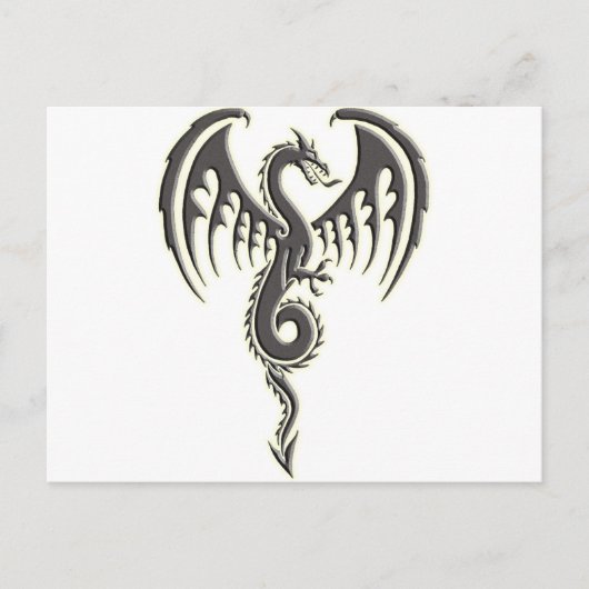 Carte Postale Dragon tribal (Devant)