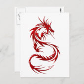 Carte Postale Dragon tribal (Devant / Derrière)