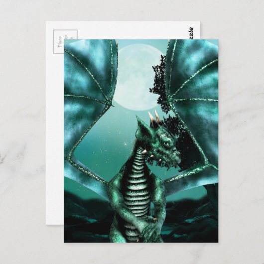 Carte Postale Dragon triste (Devant / Derrière)