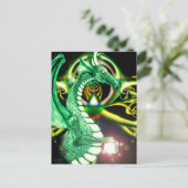 Carte Postale Dragon vert ~*Lore*~ (Debout devant)