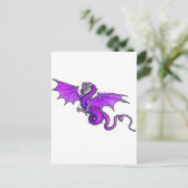 Carte Postale Dragon violet (Debout devant)