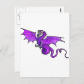 Carte Postale Dragon violet (Devant / Derrière)