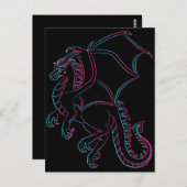 carte postale dragon volant (Devant / Derrière)