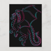 carte postale dragon volant (Devant)