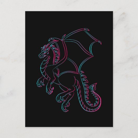 carte postale dragon volant (Devant)