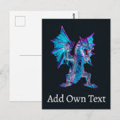 Carte Postale Dragon Wyverne de Saphir Bête Magique de l'Inferno (Devant / Derrière)