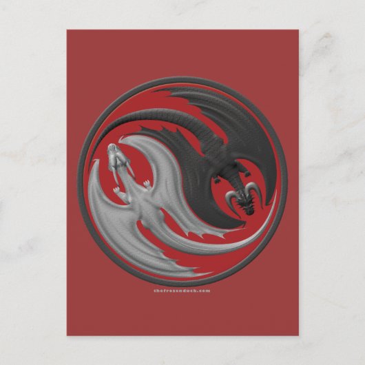 Carte Postale Dragon Yin-Yang (Devant)