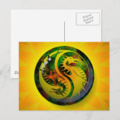 Carte Postale Dragon Yin Yang (Devant / Derrière)