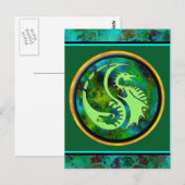 Carte Postale Dragon Yin Yang (Devant / Derrière)