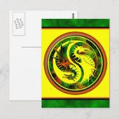 Carte Postale Dragon Yin Yang (Devant / Derrière)