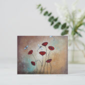 Carte Postale Dragonflies et Poppies (Debout devant)