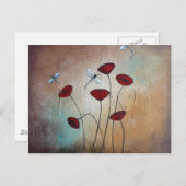 Carte Postale Dragonflies et Poppies (Devant / Derrière)