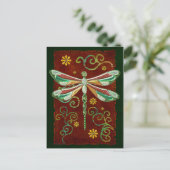 Carte Postale Dragonfly Elegant Jewel 2 Folk Art (Debout devant)