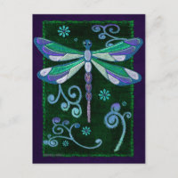 Dragonfly Elegant Jewel Folk Art