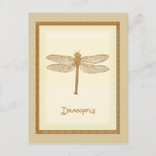 Carte postale dragonfly en cuivre