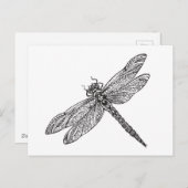 Carte Postale Dragonfly en style (Devant / Derrière)