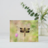Carte Postale Dragonfly noir et or (Debout devant)