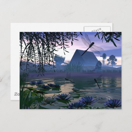 Carte postale Dragonfly Pond (Devant / Derrière)