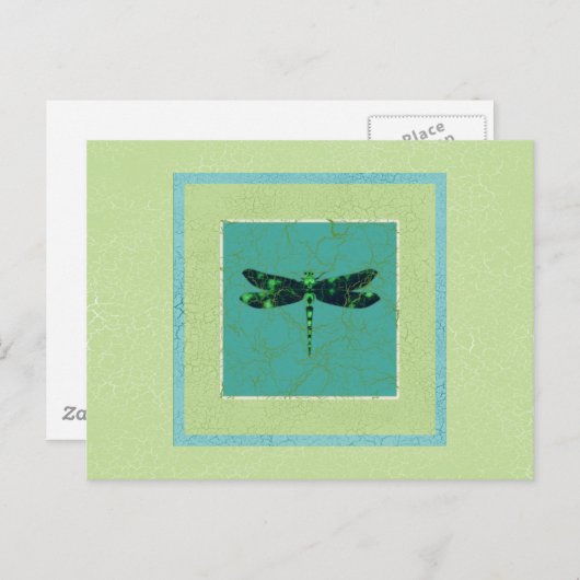 Carte Postale Dragonfly vert (Devant / Derrière)