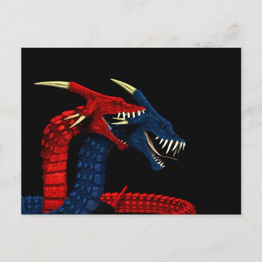 Carte Postale Dragons amoureux (Devant)