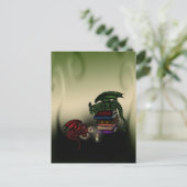 Carte Postale Dragons de bibliothèque (Debout devant)