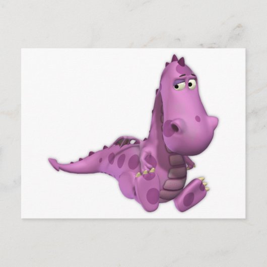 Carte Postale Dragons de dessin animé pour bébé : Fumé (Devant)