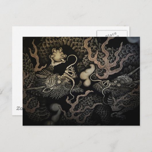 Carte Postale Dragons japonais (Devant / Derrière)