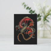 Carte Postale Dragons rouges et noirs (Debout devant)