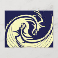 Dragons tribaux Yin Yang (personnalisable)