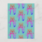 CARTE POSTALE DRAME DE CHAT D'HORREUR GOTH, QUELQU'UN A DÉPLACÉ (Devant)