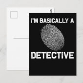 Carte Postale Drame d'enquête de détective de crime drôle Lecteu (Devant / Derrière)