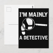 Carte Postale Drame d'enquête policière comique pour lecteur (Devant / Derrière)