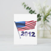 Carte Postale Drapeau 2012 avec États-Unis (Debout devant)
