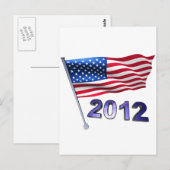 Carte Postale Drapeau 2012 avec États-Unis (Devant / Derrière)
