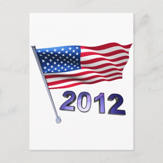 Carte Postale Drapeau 2012 avec États-Unis (Devant)