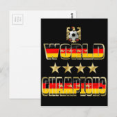 Carte Postale Drapeau 2014 des champions du monde Allemagne (Devant / Derrière)