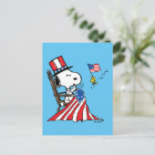 Carte Postale Drapeau 4 juillet à coudre Snoopy (Debout devant)