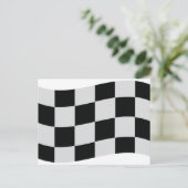 Carte Postale drapeau à damier de course (Debout devant)