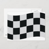 Carte Postale drapeau à damier de course (Devant / Derrière)