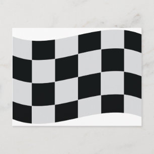 Carte Postale drapeau à damier de course